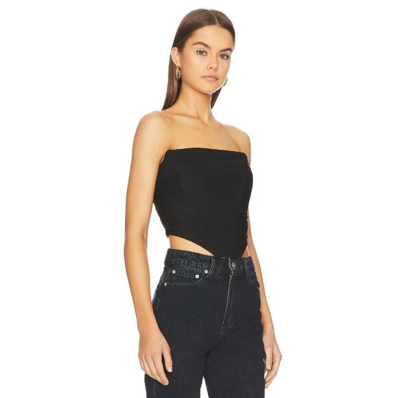 Steve Madden Dahlia Corset Top in Black Small Womens Bustier Tank - Picture 3 of 12